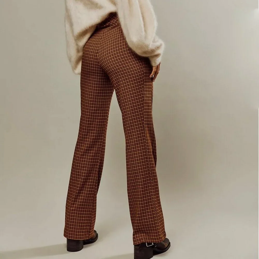 NWOT Free People Jana Flare Trousers in Rust